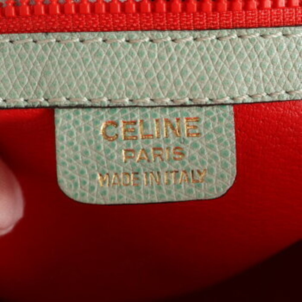 Celine leather shoulder bag crossbody handbag tote green - Picture 14 of 14